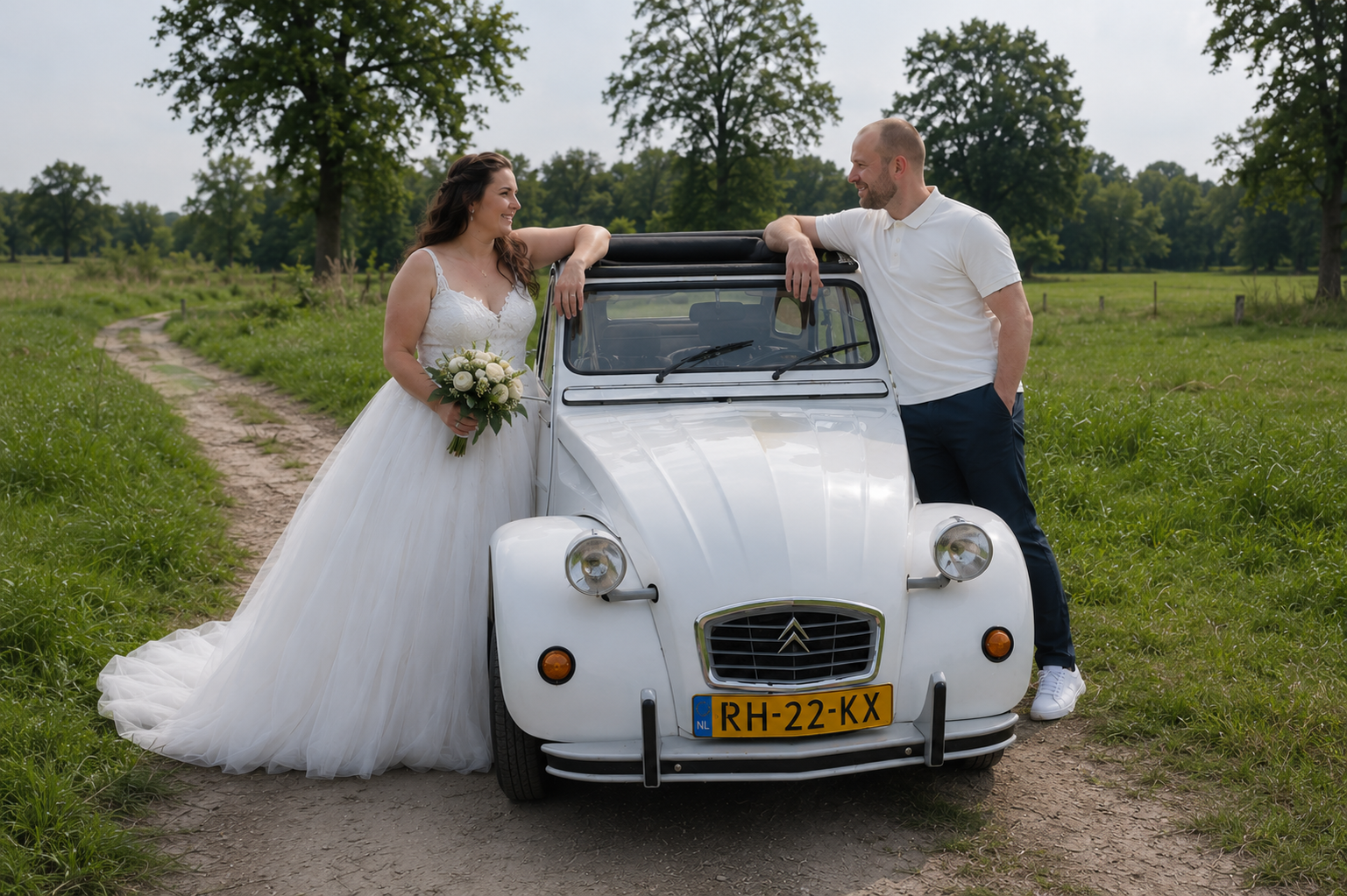 Yfke als trouwauto